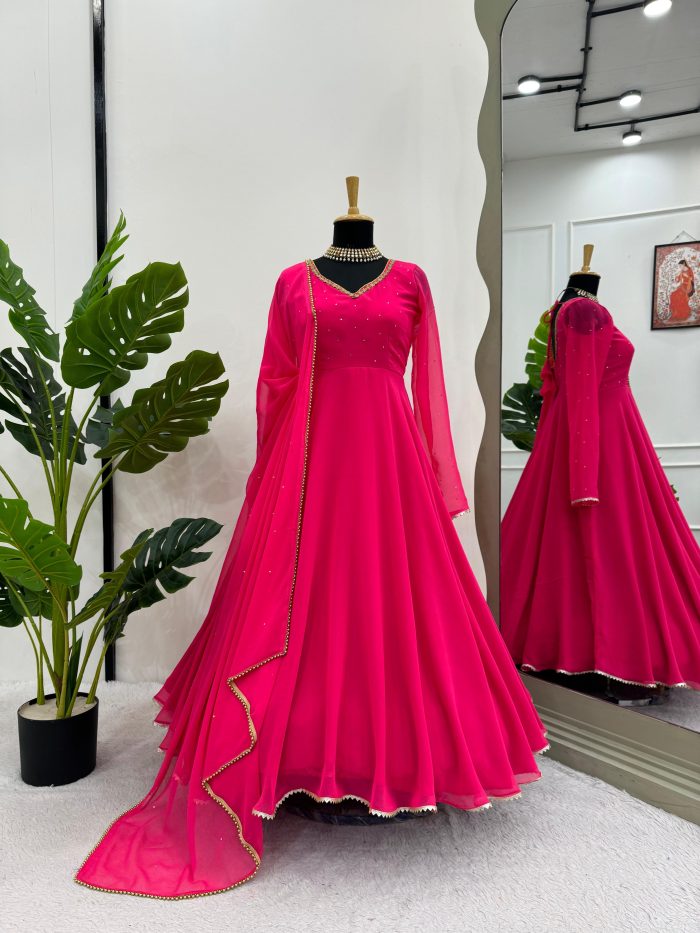 Hot Pink Anarkali - Image 2