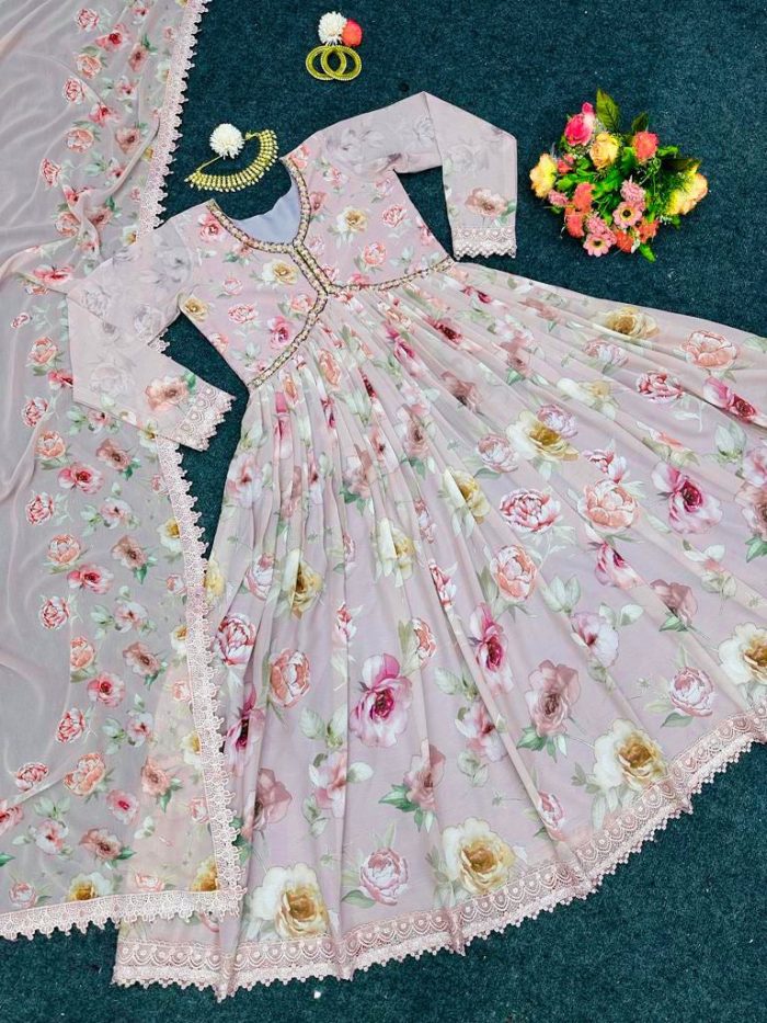 Floral Anarkali Set - Image 5