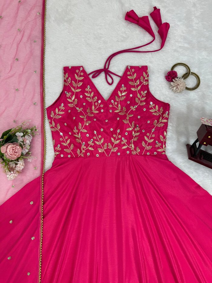 Pretty in Pink Anarkali Gown - Image 6