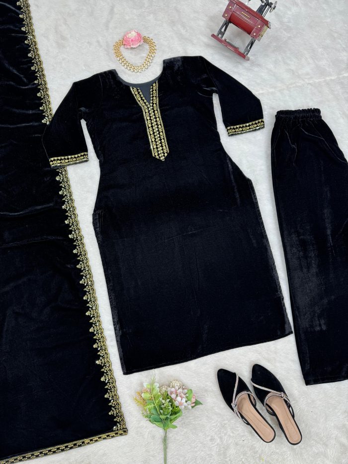 Black Velvet Suit - Image 5