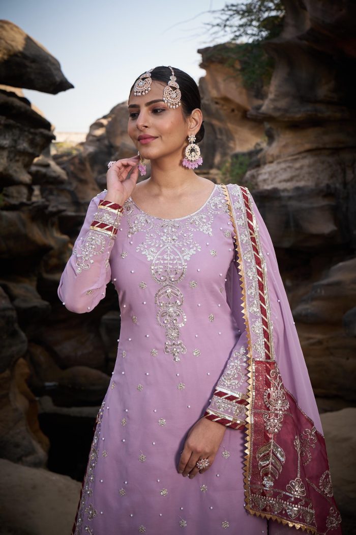 Heavy Thread Work Sharara Set - Image 10