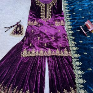 Velvet Sharara Set - Image 9