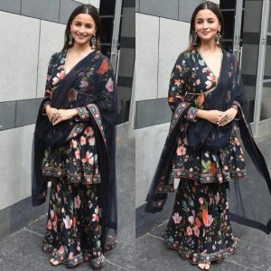 Alia Bhatt Inspired Kurta Sharara Set - Image 2