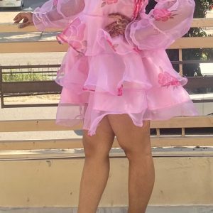 Floral Pink Ruffle Chic - Image 3