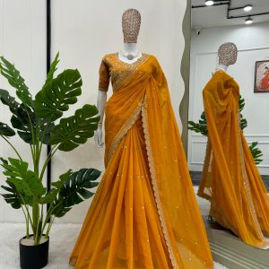 Embroidered Saree - Image 18