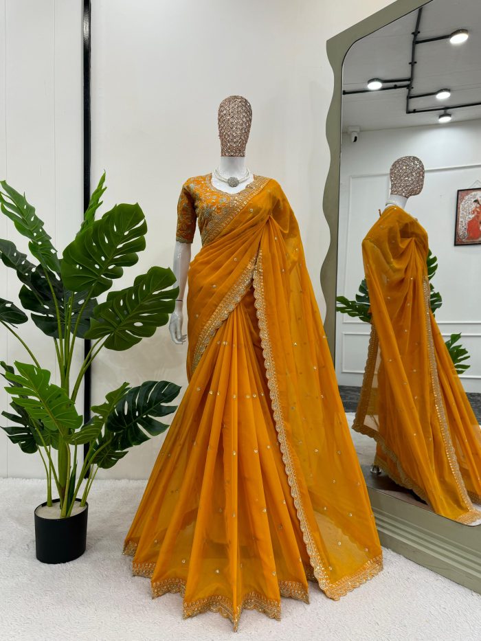 Embroidered Saree - Image 18