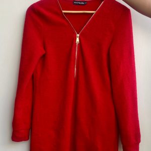Zipper Dress in Red - Image 6