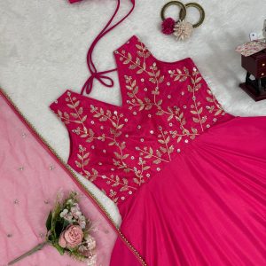 Pretty in Pink Anarkali Gown - Image 4