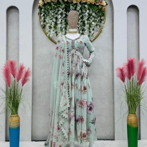 Floral Anarkali Set - Image 6
