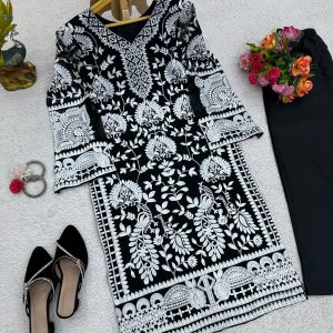 Chainstitch Work Kurta Set