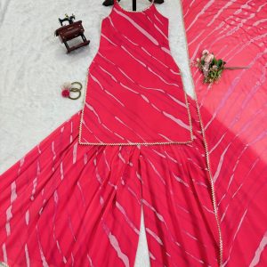 Leheriya Print Sharara Set - Image 4