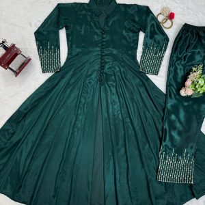 Front Slit Anarkali Pant Set - Image 4