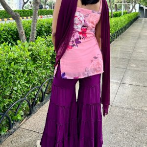 Pretty in Purple Sharara Set - Image 4