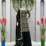 Embroidered Kurta Sharara Set
