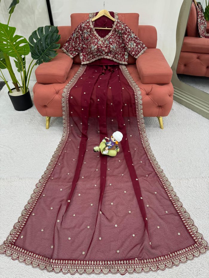 Embroidered Saree - Image 12