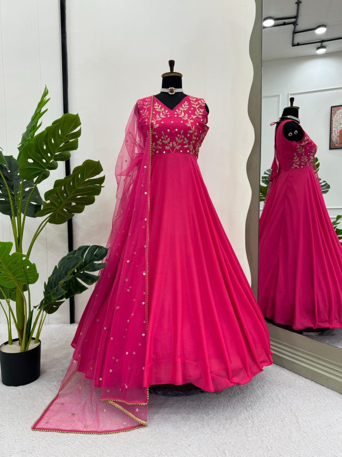 Pretty in Pink Anarkali Gown