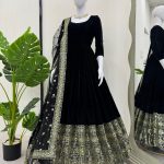 Velvet Anarkali Set