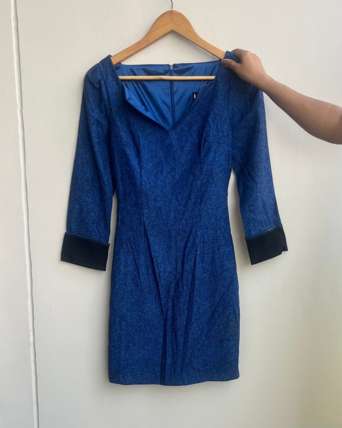 Denim Blue Bodycon Dress - Image 6