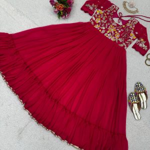 Thread and Sequins Work Anarkali - Image 21