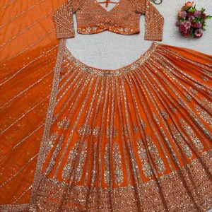 Sequins Embroidered Bridal Lehenga Set - Image 11