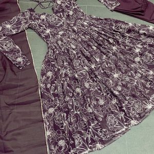 Beautiful in Brown Anarkali Set - Image 2