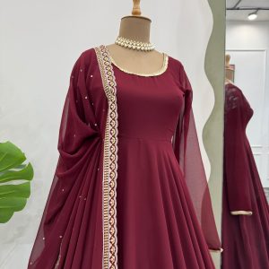Sequins Work Anarkali Set - Image 3