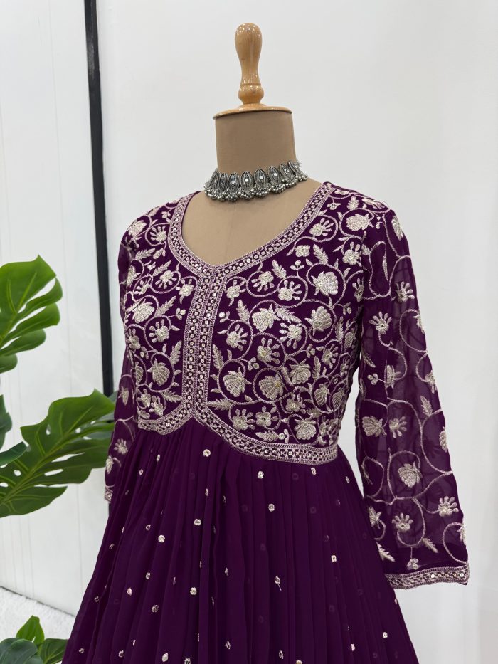 Embroidered Anarkali Set - Image 4