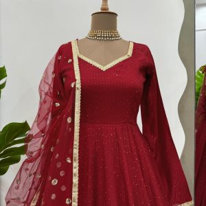 Crochet Work Anarkali - Image 3