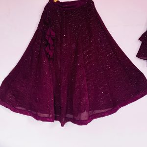 Sequins Lehenga with Dupatta - Image 5