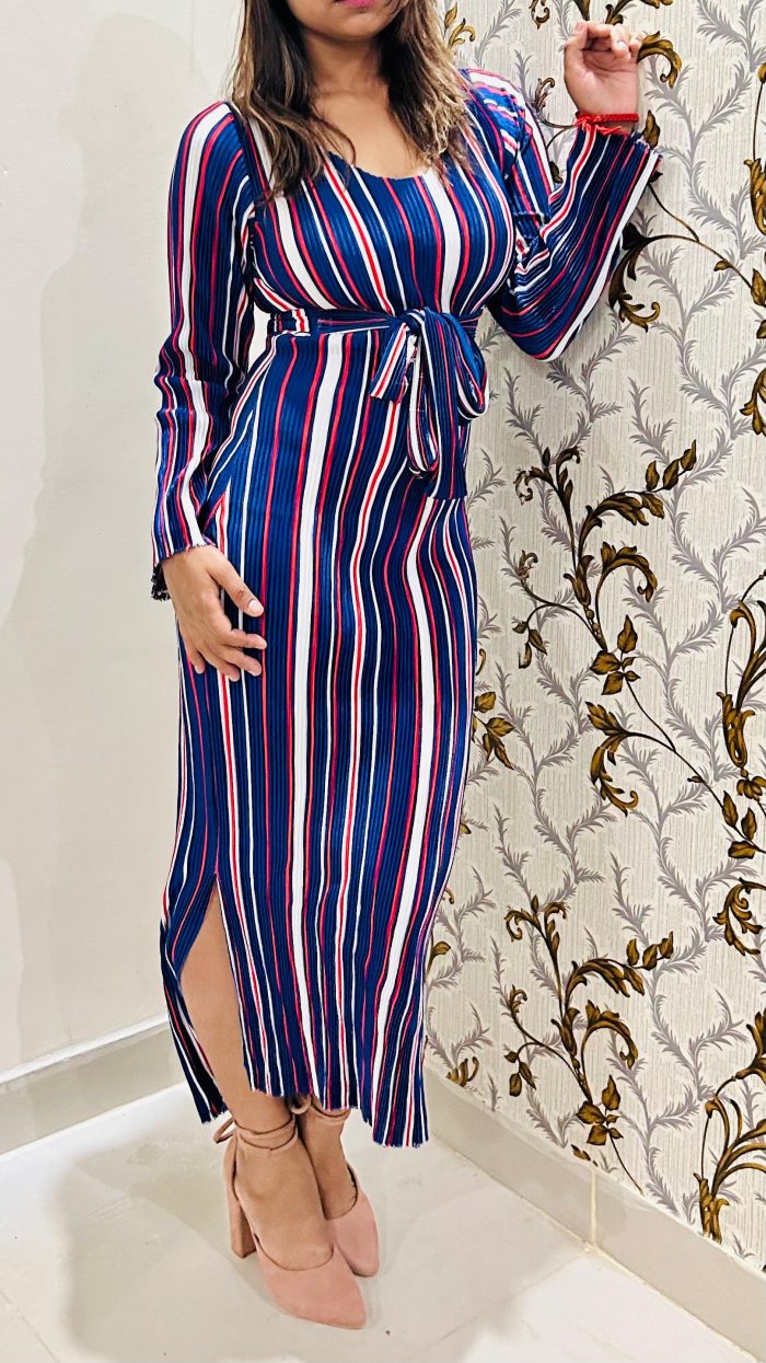 Pleated Illusion Dress - Image 7