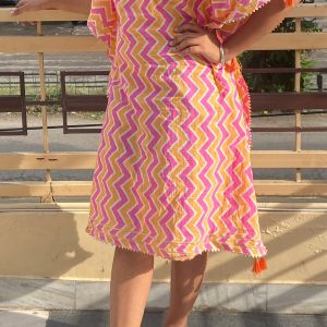 Printed Kaftan Dress - Image 3