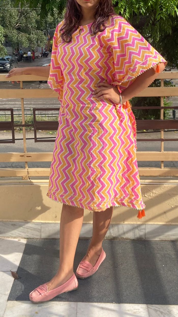 Printed Kaftan Dress - Image 3
