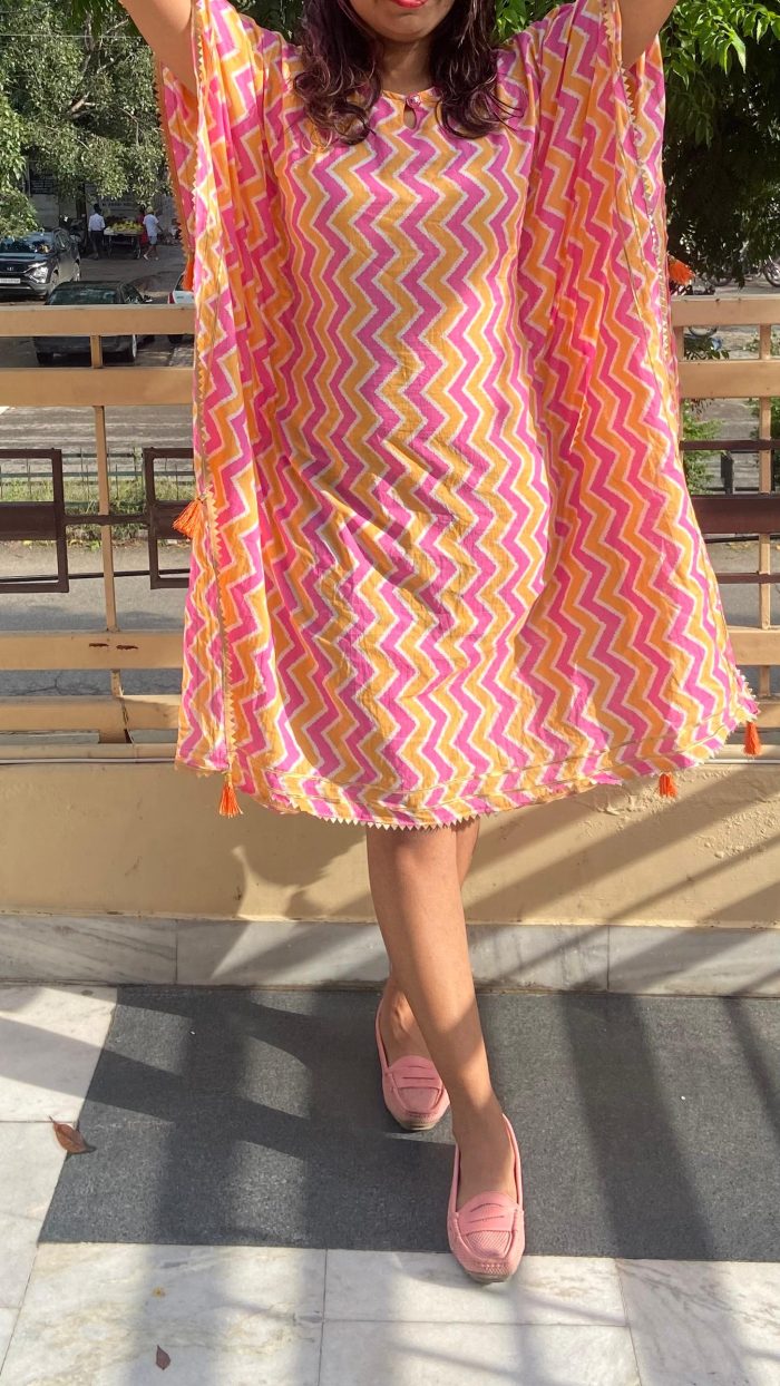 Printed Kaftan Dress - Image 2