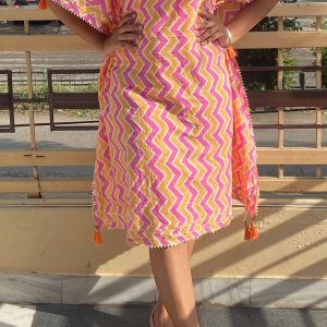 Printed Kaftan Dress
