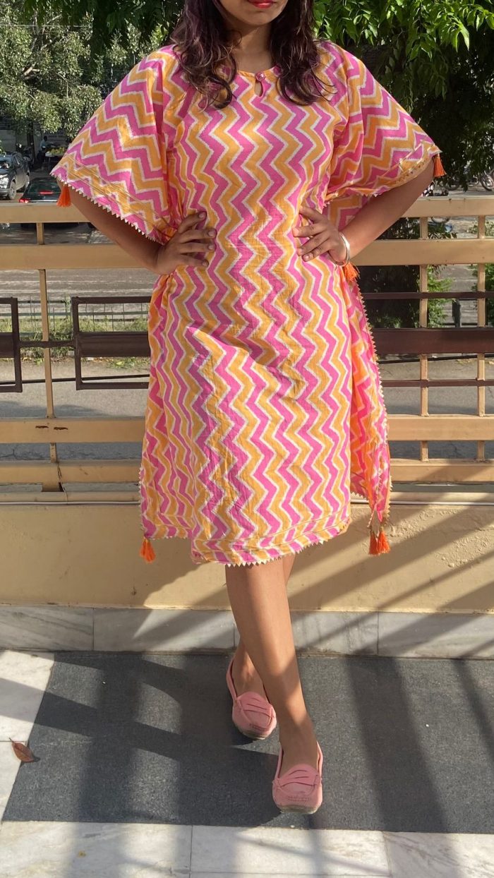 Printed Kaftan Dress