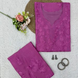 Chikankari Kurta Set - Image 9
