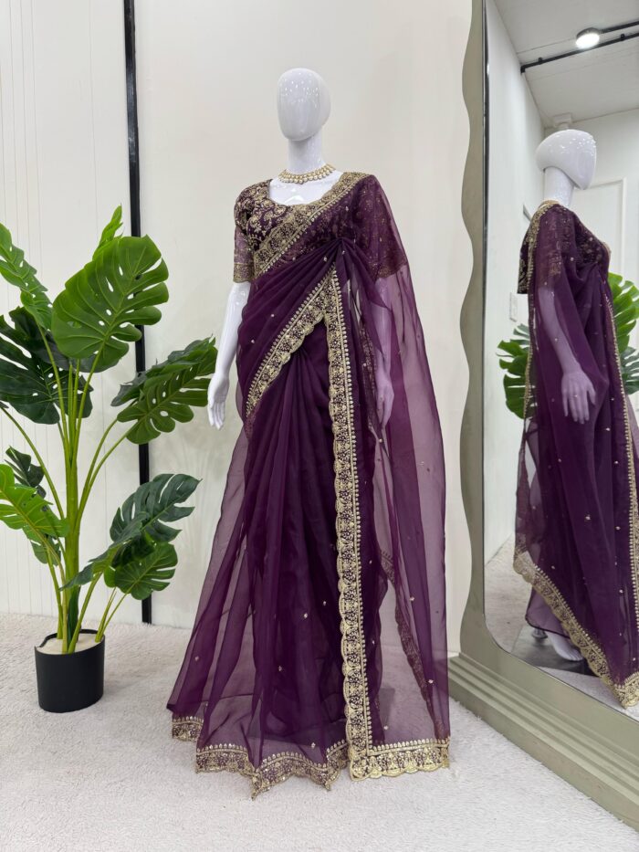 Designer Embroidered Saree