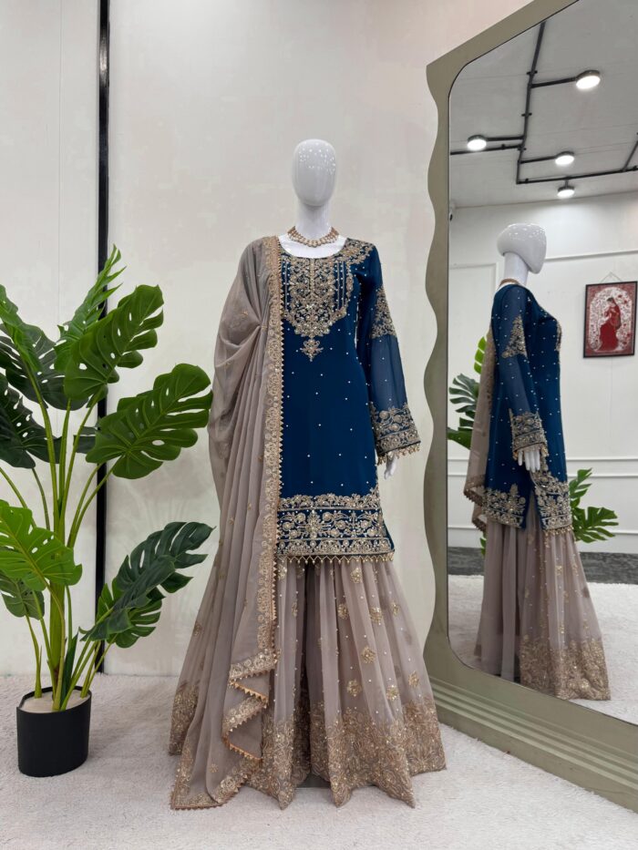 Designer Sharara Set - Image 63