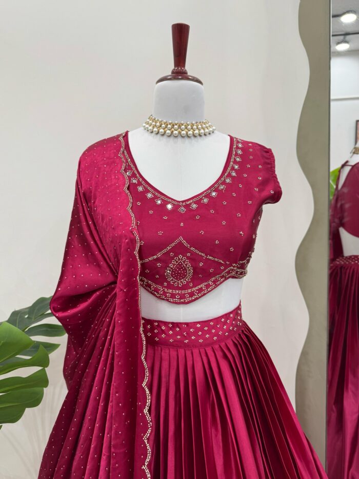 Hot Fix Work Lehenga Set - Image 8