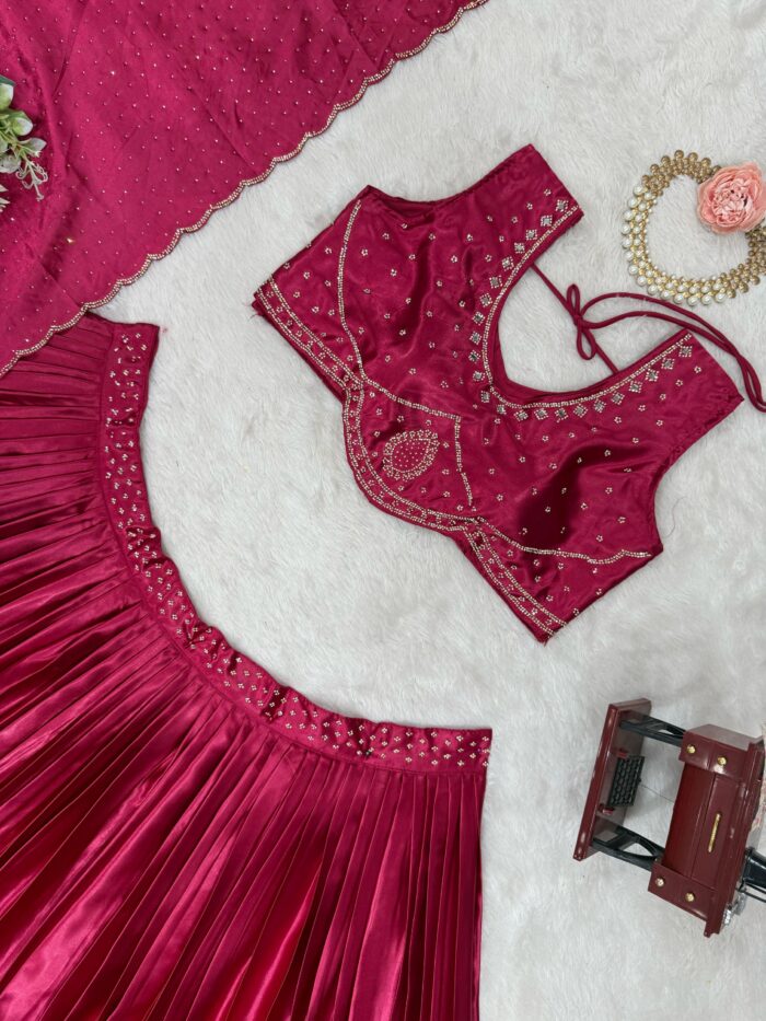 Hot Fix Work Lehenga Set - Image 11