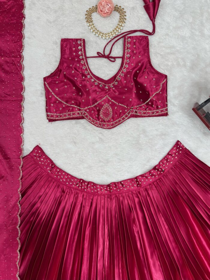 Hot Fix Work Lehenga Set - Image 14