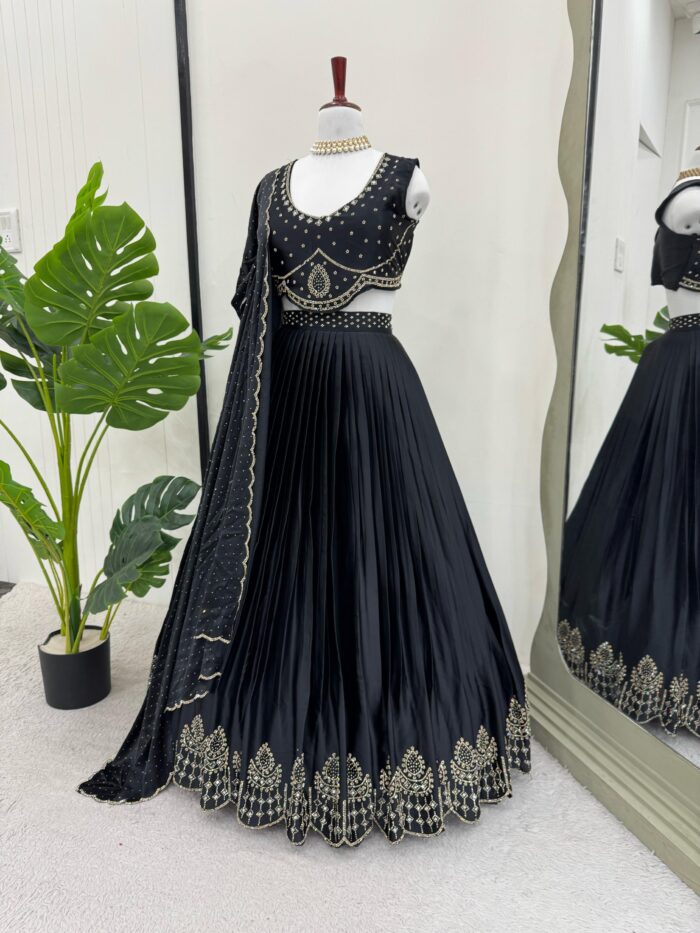 Hot Fix Work Lehenga Set