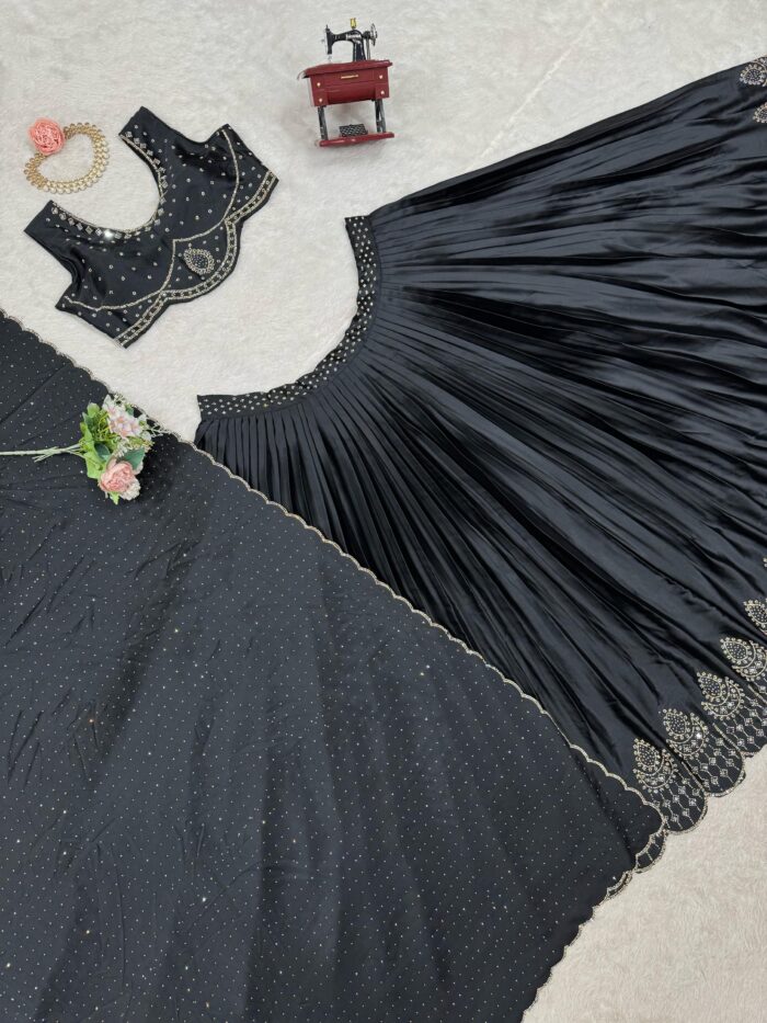 Hot Fix Work Lehenga Set - Image 3