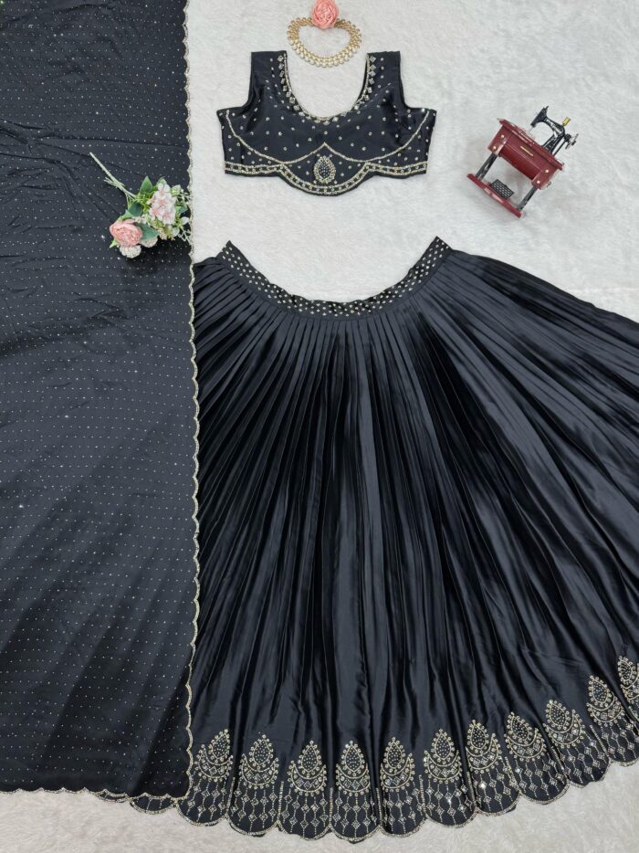 Hot Fix Work Lehenga Set - Image 5
