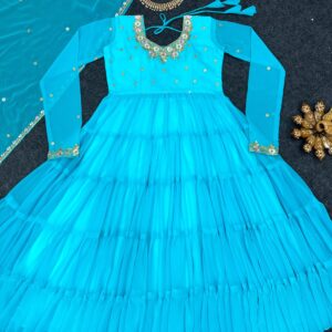 Ruffle Anarkali Set - Image 5