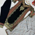 Gold Pink Work Kurta Set