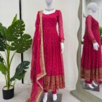 Magenta Anarkali Set