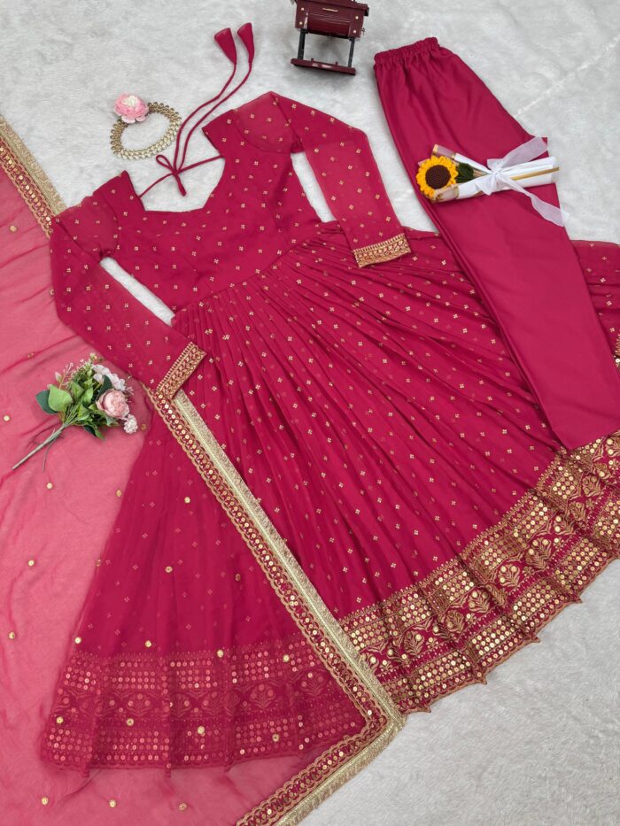 Magenta Anarkali Set - Image 7