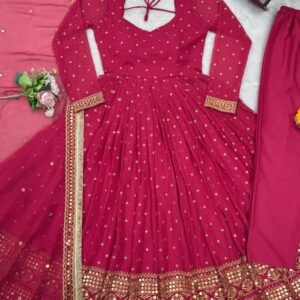 Magenta Anarkali Set - Image 8