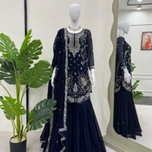 Sharara Set with Cutwork Kurta - Image 2